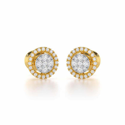 Starry King Silver Earrings - Yellow Gold - Image 1