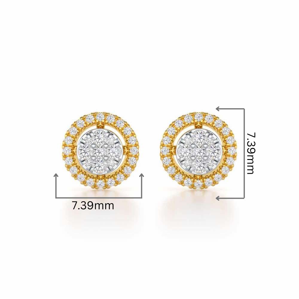 Starry King Silver Earrings - Yellow Gold - Image 2