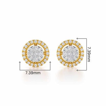 Starry King Silver Earrings - Yellow Gold - Image 2