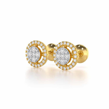 Starry King Silver Earrings - Yellow Gold - Image 3