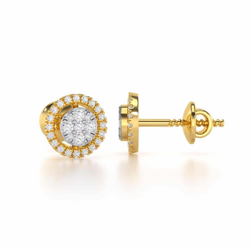 Starry King Silver Earrings - Yellow Gold - Image 4