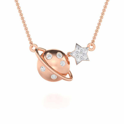 Starry Nights Silver Pendant - Rose Gold - Image 1
