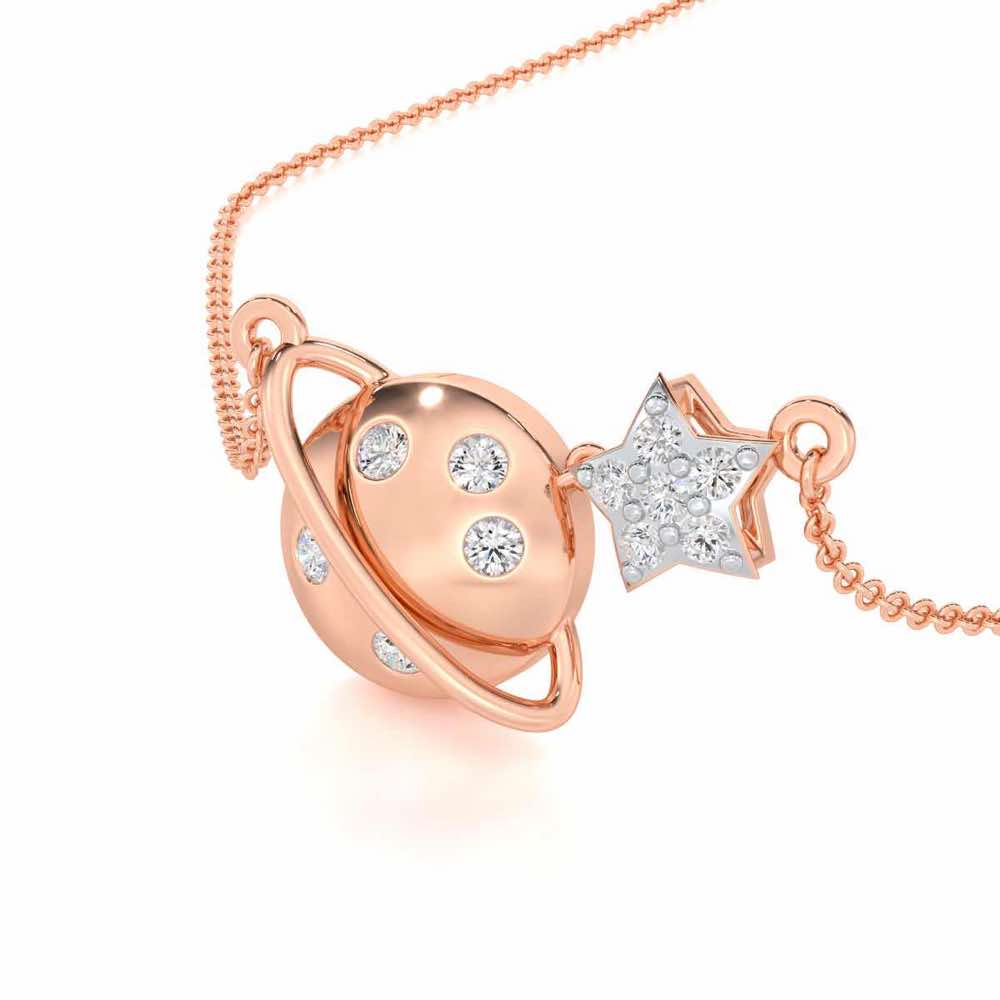 Starry Nights Silver Pendant - Rose Gold - Image 2