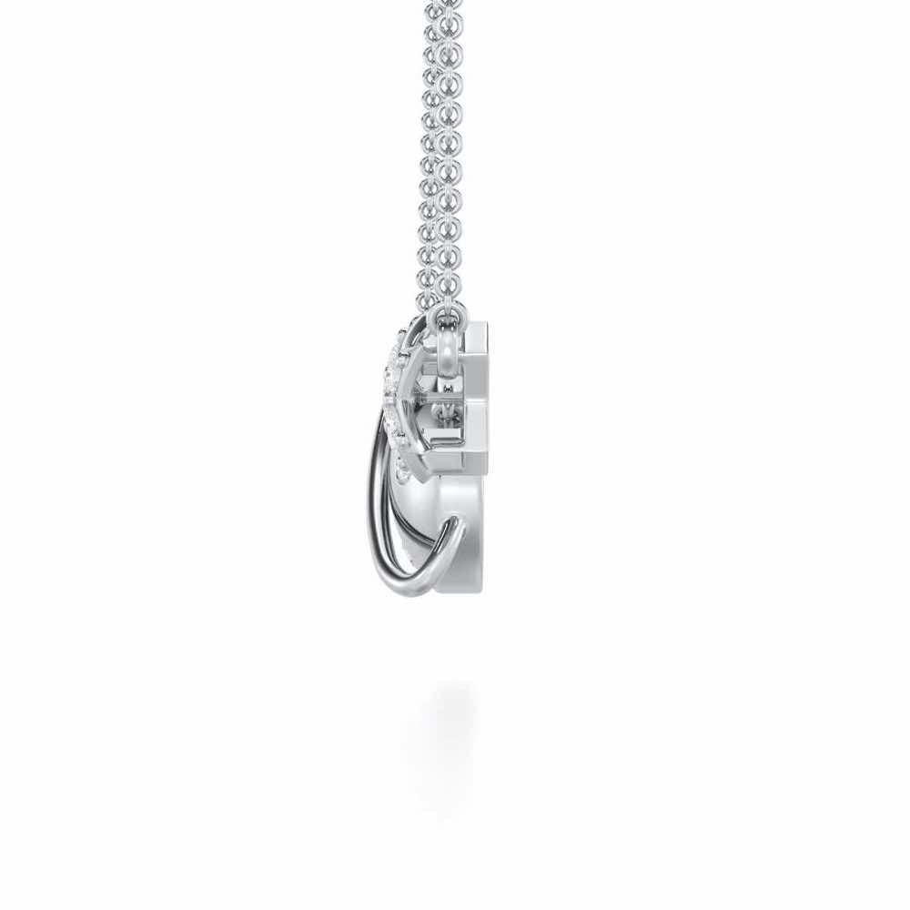 Starry Nights Silver Pendant - White Gold - Image 4