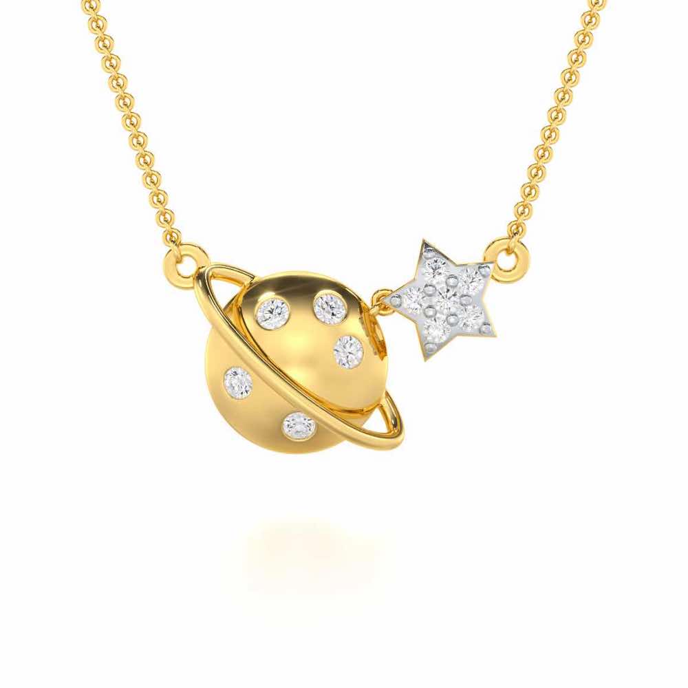 Starry Nights Silver Pendant - Yellow Gold - Image 1