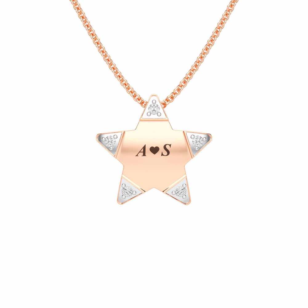 Starry Say Silver Pendant - Rose Gold - Image 1