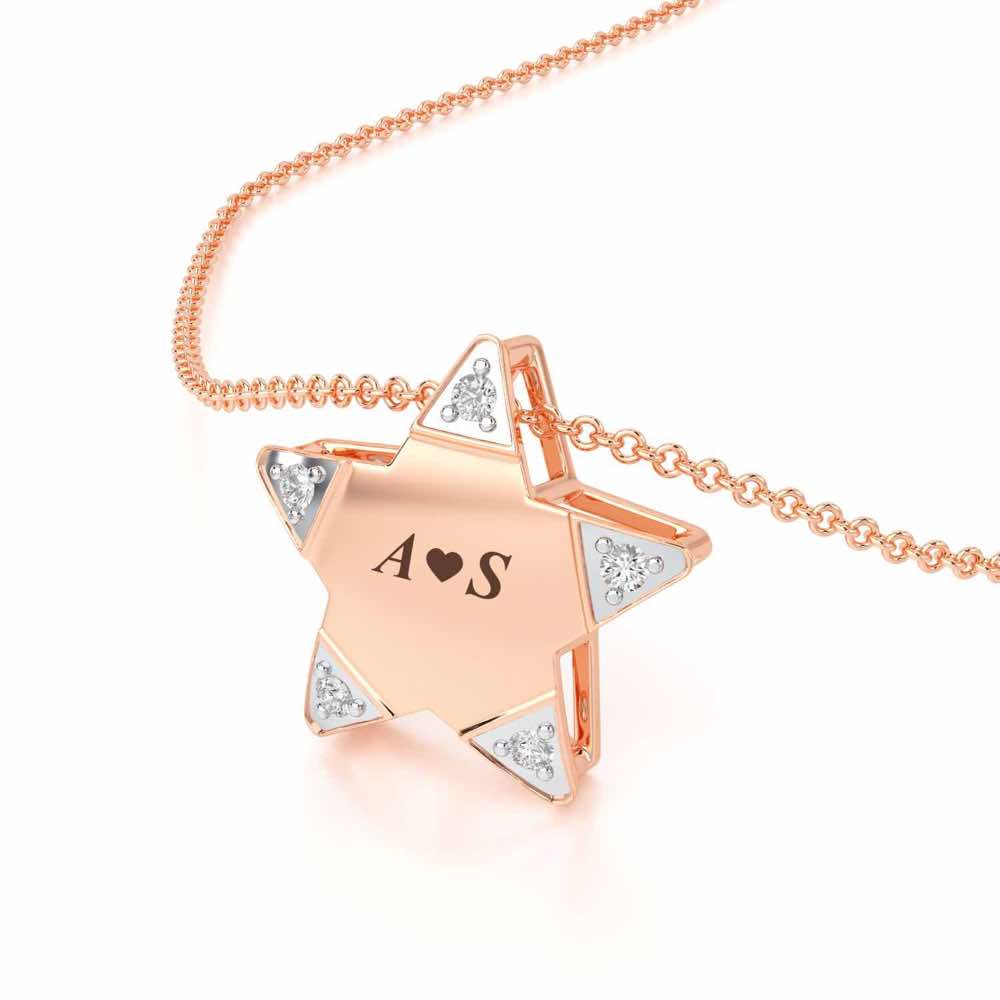 Starry Say Silver Pendant - Rose Gold - Image 2