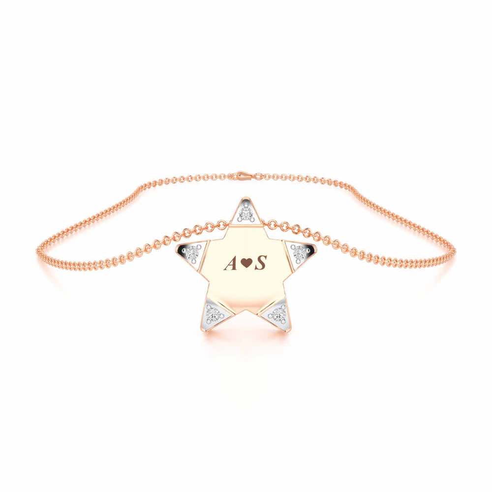 Starry Say Silver Pendant - Rose Gold - Image 3