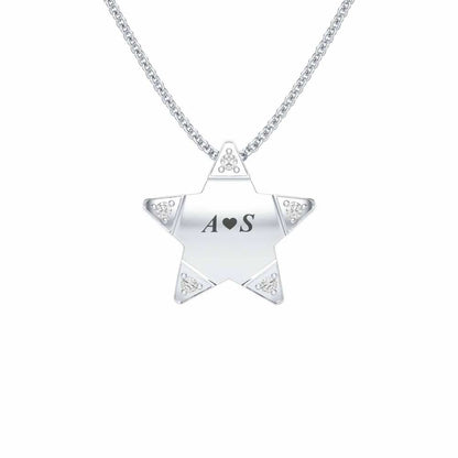 Starry Say Silver Pendant - White Gold - Image 1