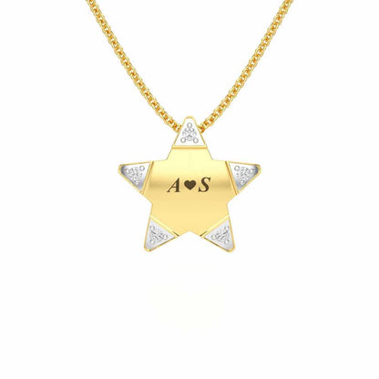 Starry Say Silver Pendant - Yellow Gold - Image 1
