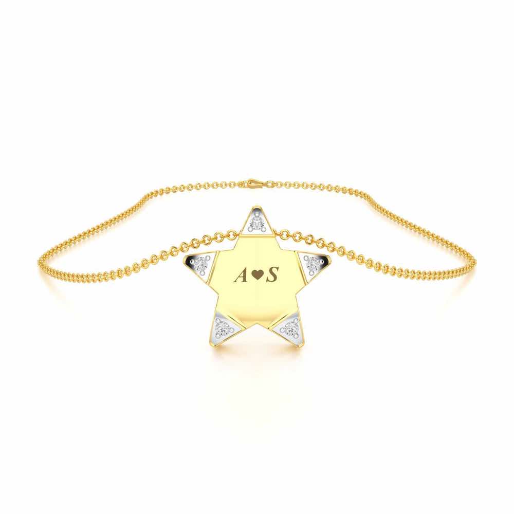 Starry Say Silver Pendant - Yellow Gold - Image 3