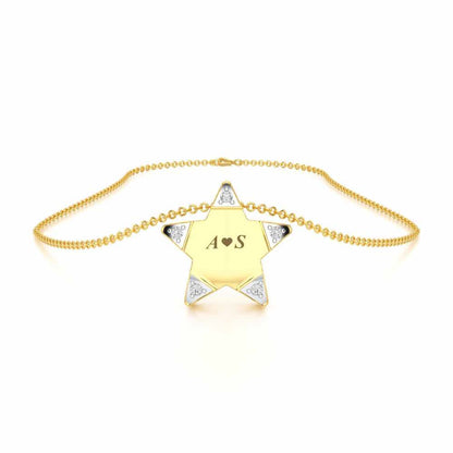 Starry Say Silver Pendant - Yellow Gold - Image 3