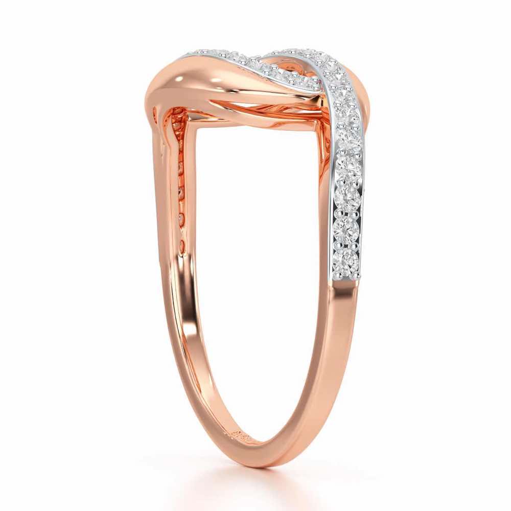 Starry Serenity Silver Ring - Rose Gold - Image 3