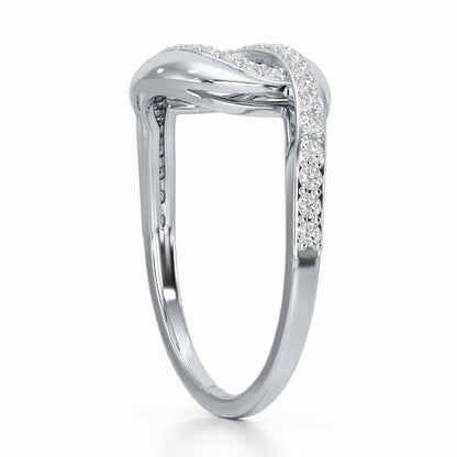 Starry Serenity Silver Ring - White Gold - Image 3