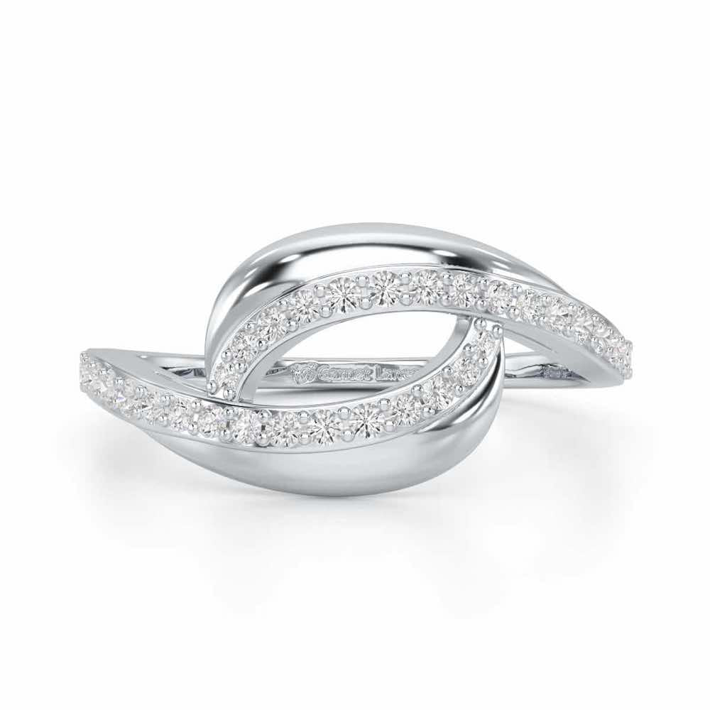 Starry Serenity Silver Ring - White Gold - Image 4