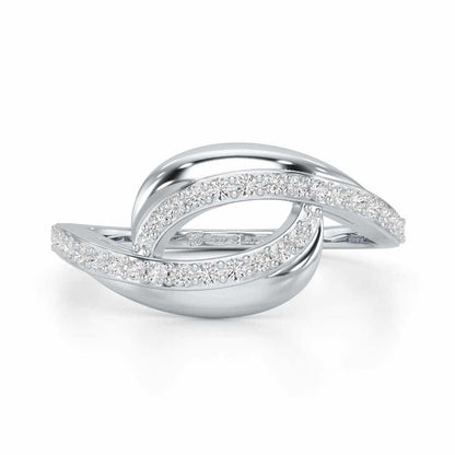 Starry Serenity Silver Ring - White Gold - Image 4
