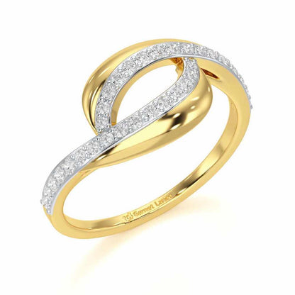Starry Serenity Silver Ring - Yellow Gold - Image 1