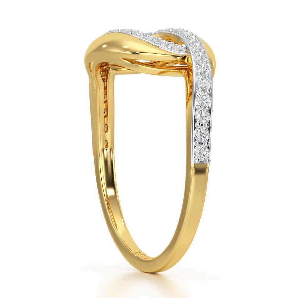 Starry Serenity Silver Ring - Yellow Gold - Image 3