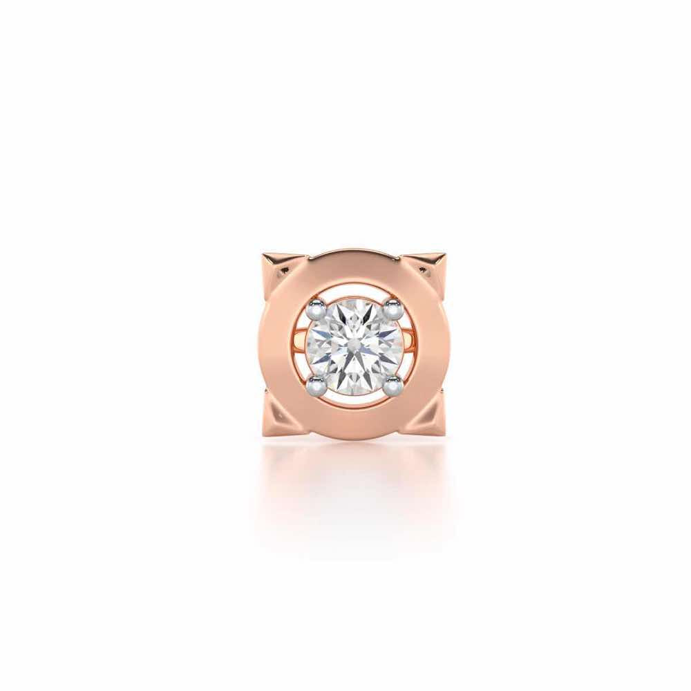 Statuesque Silver Men Stud - Rose Gold - Image 1