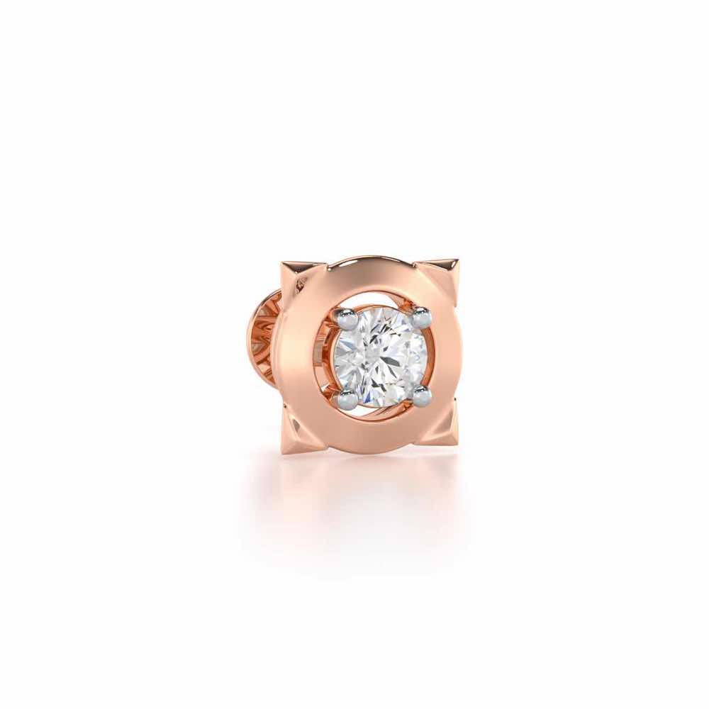 Statuesque Silver Men Stud - Rose Gold - Image 2
