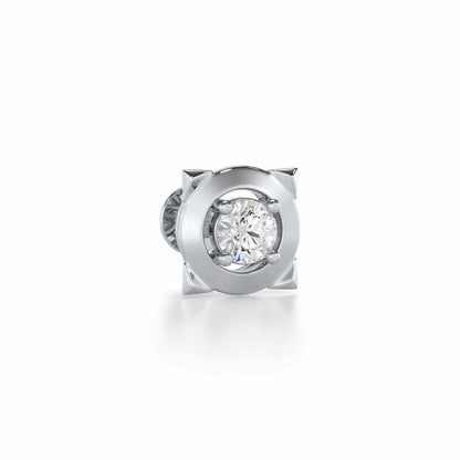 Statuesque Silver Men Stud - White Gold - Image 2