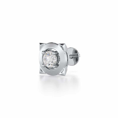 Statuesque Silver Men Stud - White Gold - Image 3