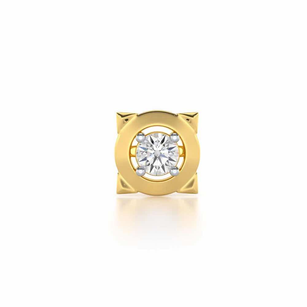 Statuesque Silver Men Stud - Yellow Gold - Image 1