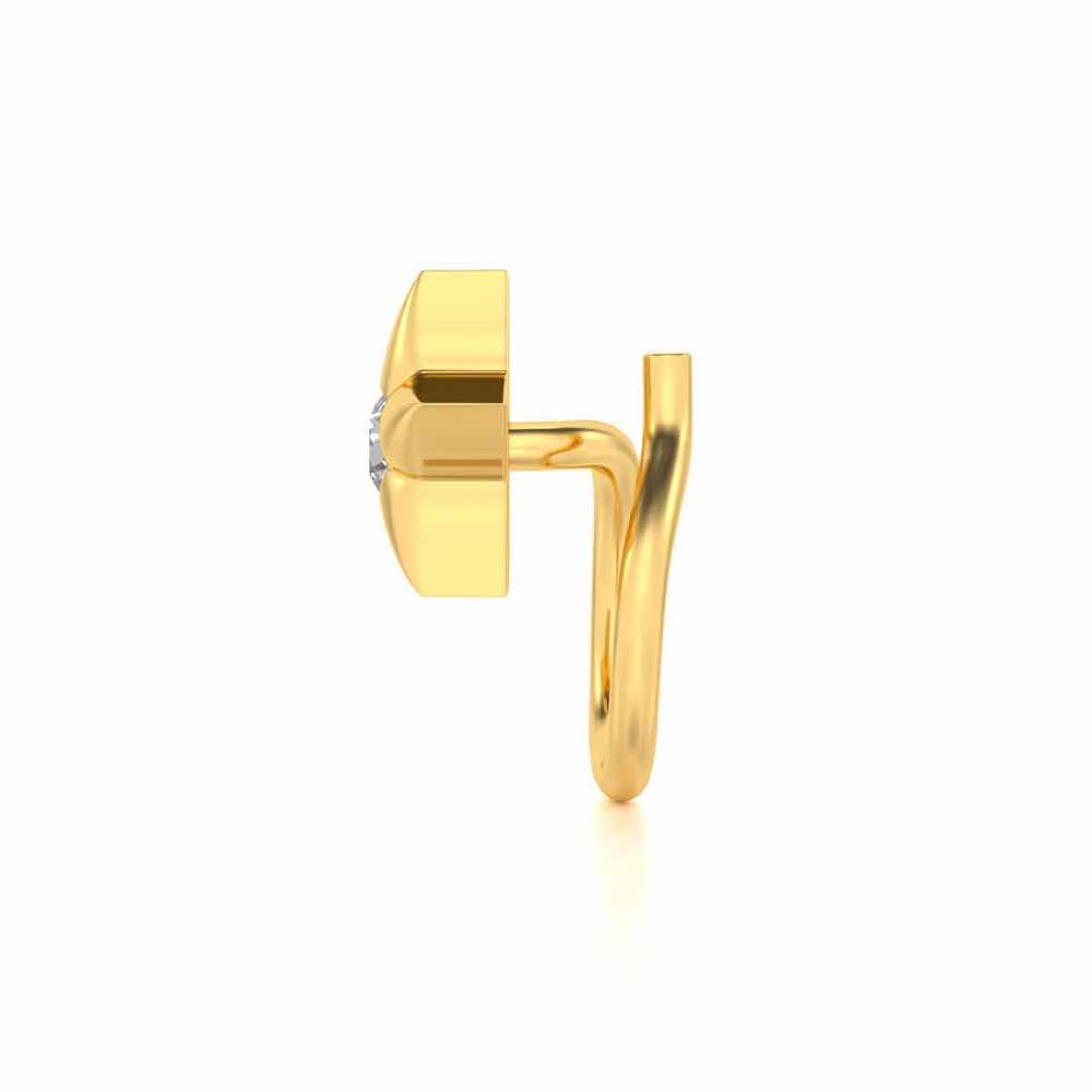 Stellan Silver Nosepin - Yellow Gold - Image 4