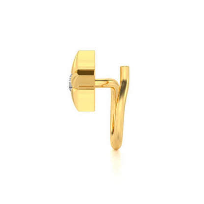 Stellan Silver Nosepin - Yellow Gold - Image 4