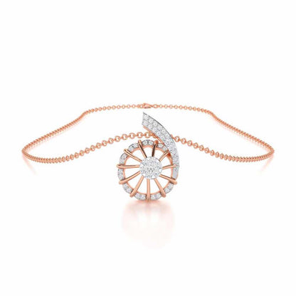 Stellar Fin Silver Pendant - Rose Gold - Image 3