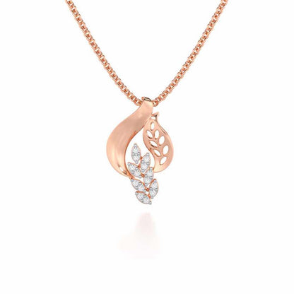 Stellar Vine Silver Pendant - Rose Gold - Image 1