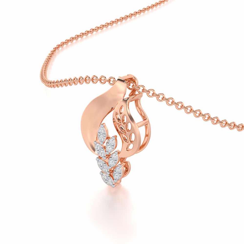 Stellar Vine Silver Pendant - Rose Gold - Image 2