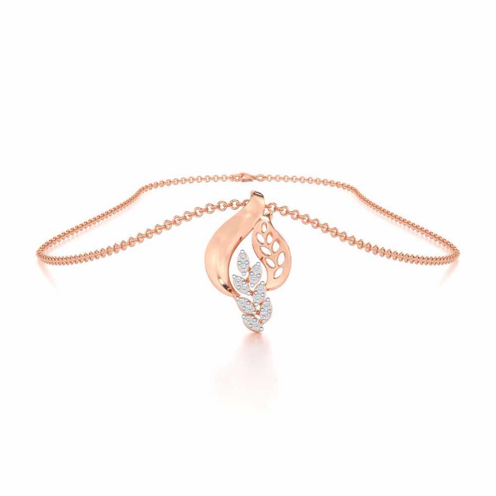 Stellar Vine Silver Pendant - Rose Gold - Image 3