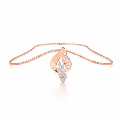Stellar Vine Silver Pendant - Rose Gold - Image 3