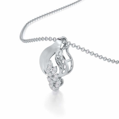 Stellar Vine Silver Pendant - White Gold - Image 2