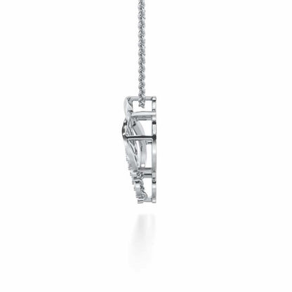 Stellar Vine Silver Pendant - White Gold - Image 4