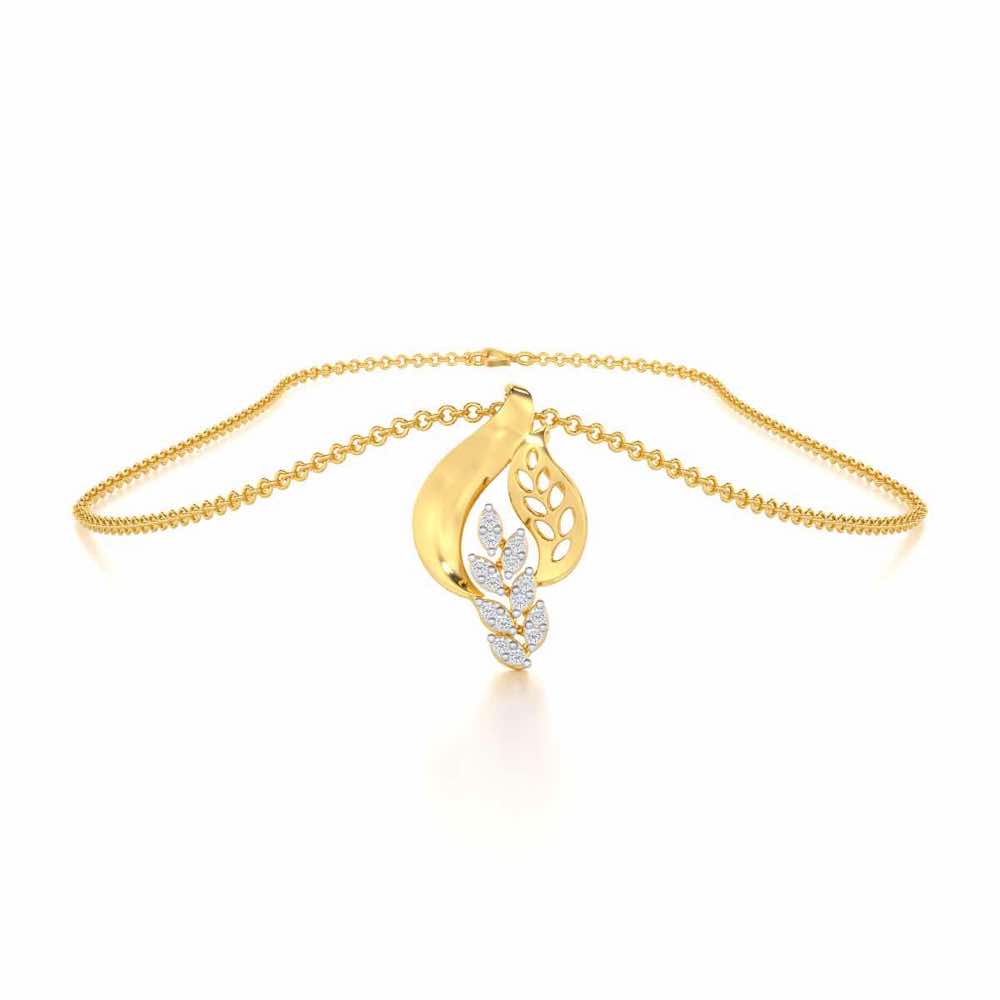 Stellar Vine Silver Pendant - Yellow Gold - Image 3