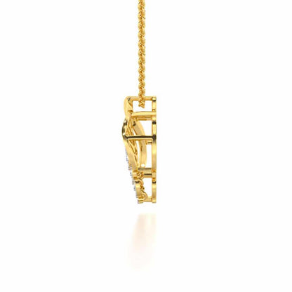 Stellar Vine Silver Pendant - Yellow Gold - Image 4