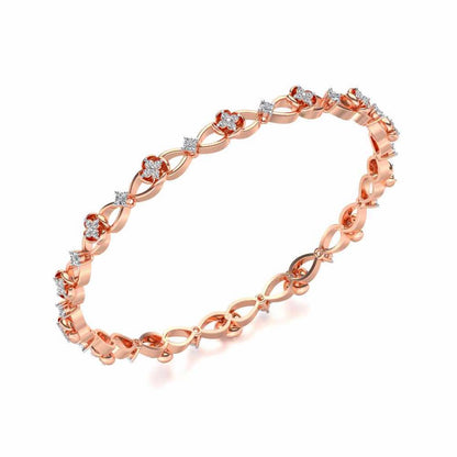 Storyteller Silver Bangles - Rose Gold - Image 1