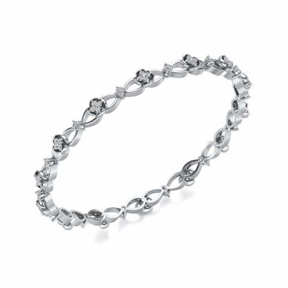Storyteller Silver Bangles - White Gold - Image 1