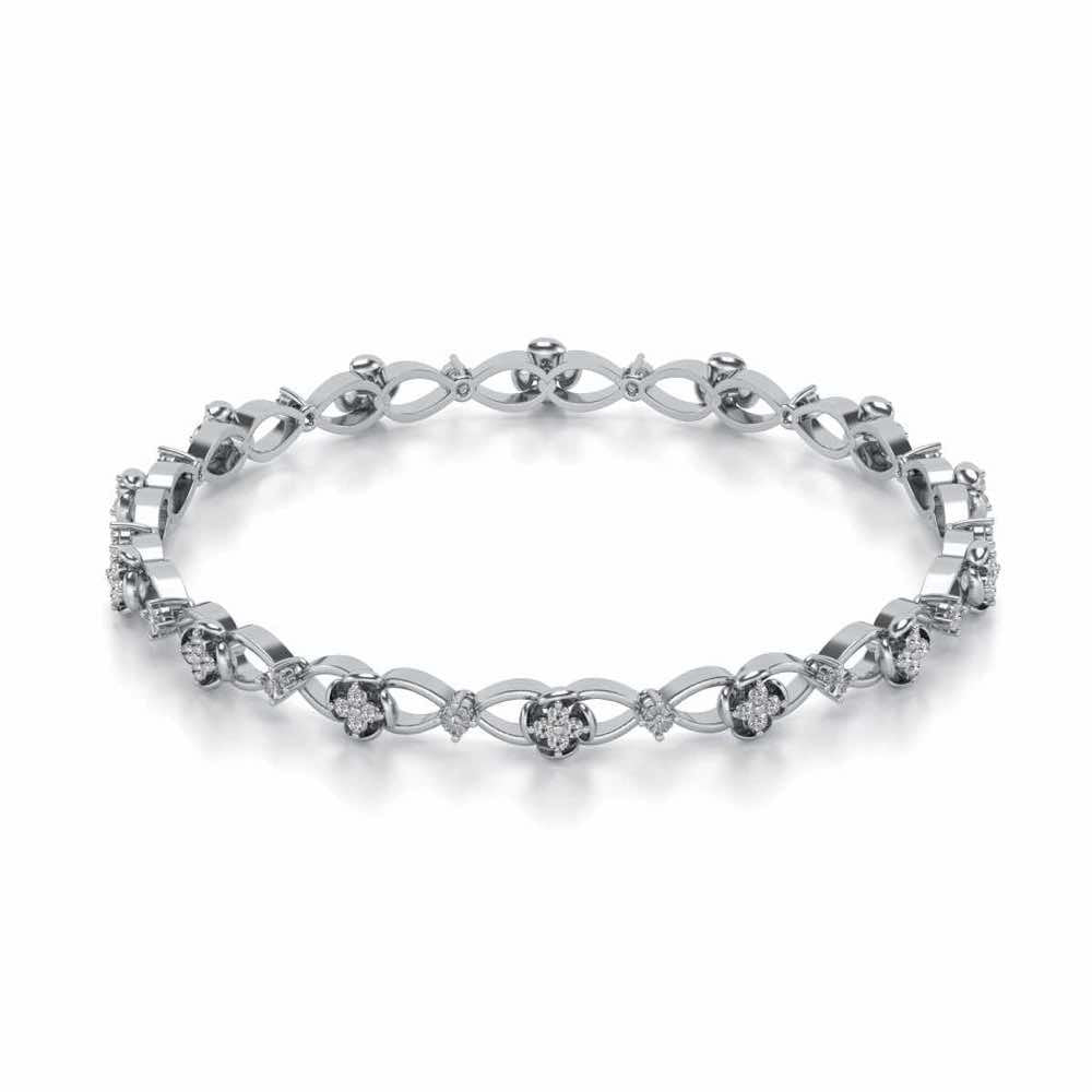 Storyteller Silver Bangles - White Gold - Image 2