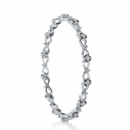 Storyteller Silver Bangles - White Gold - Image 3