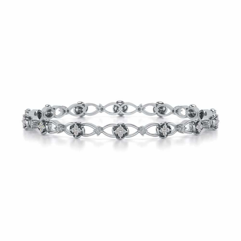 Storyteller Silver Bangles - White Gold - Image 4