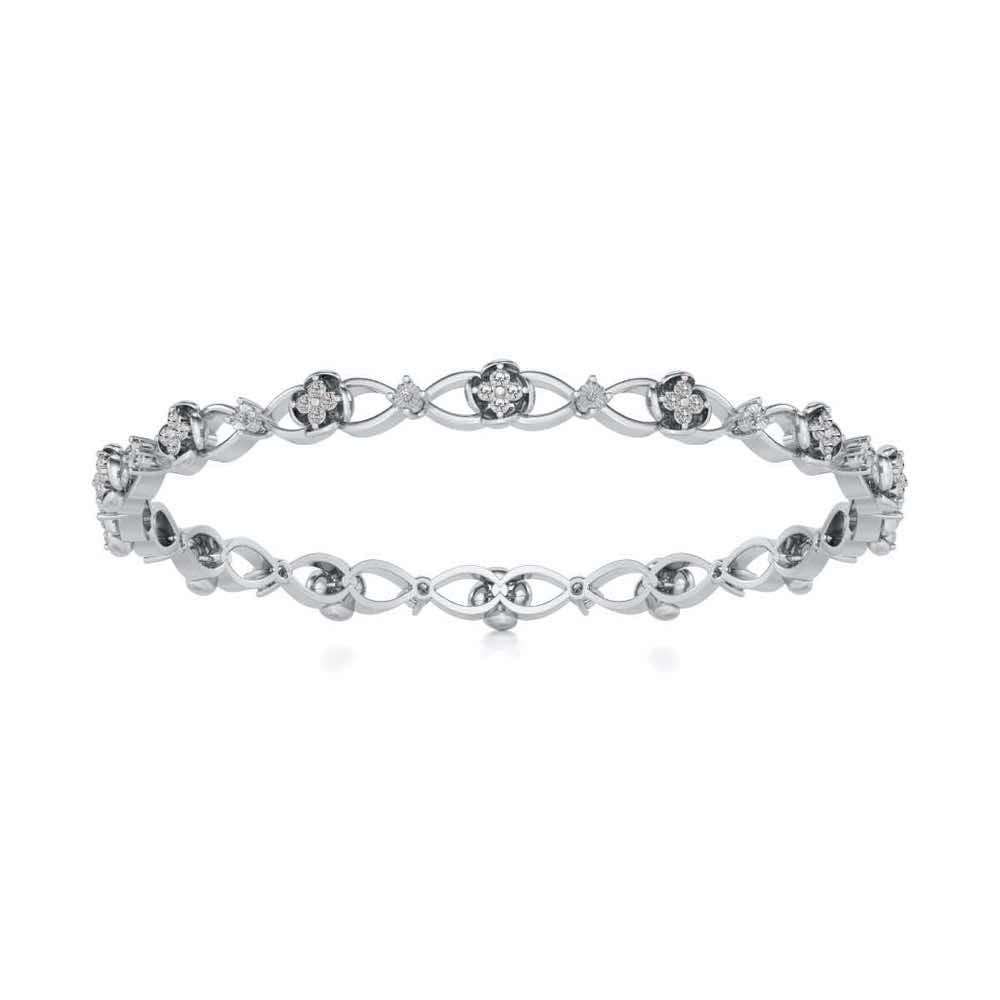 Storyteller Silver Bangles - White Gold - Image 5
