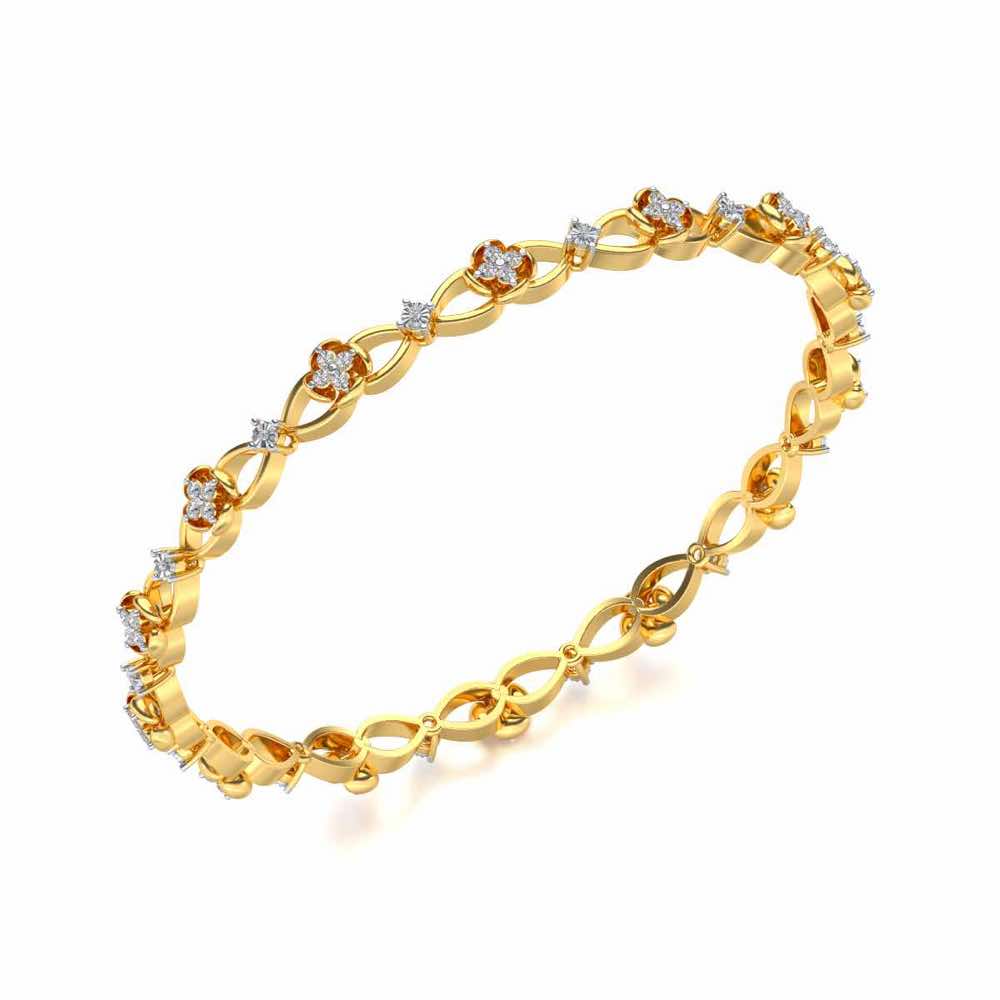 Storyteller Silver Bangles - Yellow Gold - Image 1
