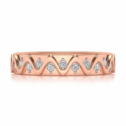 Strands Silver Band Ring - Rose Gold - Image 4