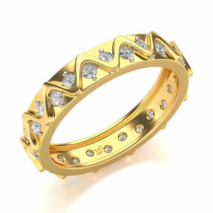 Strands Silver Band Ring - Yellow Gold - Image 1