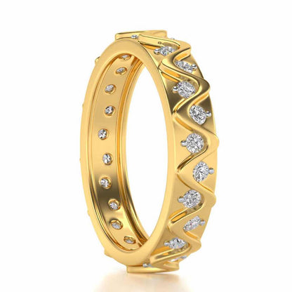 Strands Silver Band Ring - Yellow Gold - Image 3