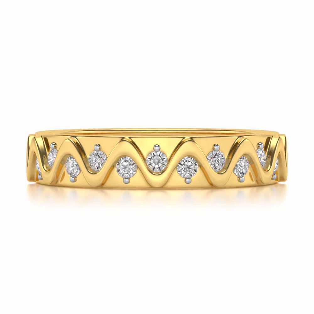 Strands Silver Band Ring - Yellow Gold - Image 4