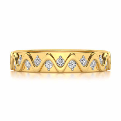 Strands Silver Band Ring - Yellow Gold - Image 4
